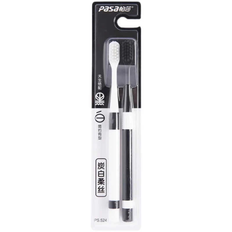 Dual Bamboo Charcoal Toothbrush Sets Eco My Home  Natural Toothbrush ecomyhome.store United States