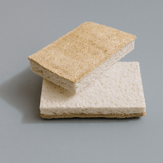 Eco-Sponge - Dual-Sided Cellulose & Loofah 2-Pack