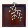 Wood Napkin Holder – Decorative Wooden Kitchen Napkin Holder with Silver Gold Finish