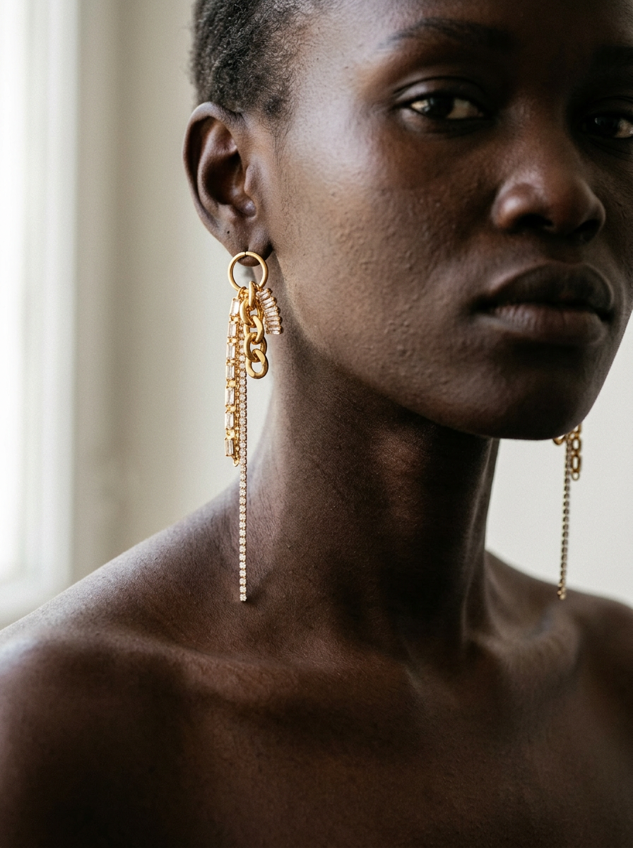 Audacious Mixed Metal Chain Studs