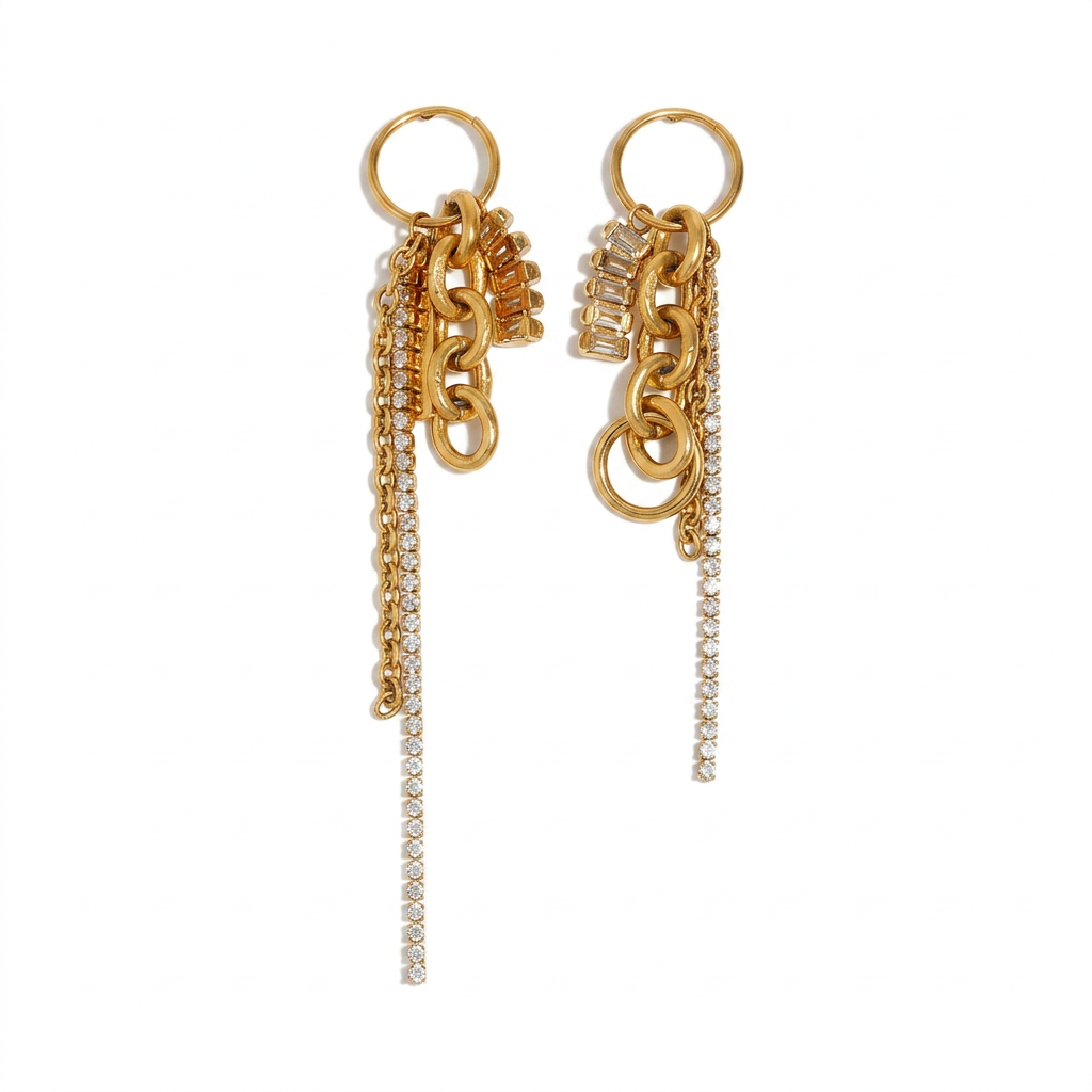 Audacious Mixed Metal Chain Studs