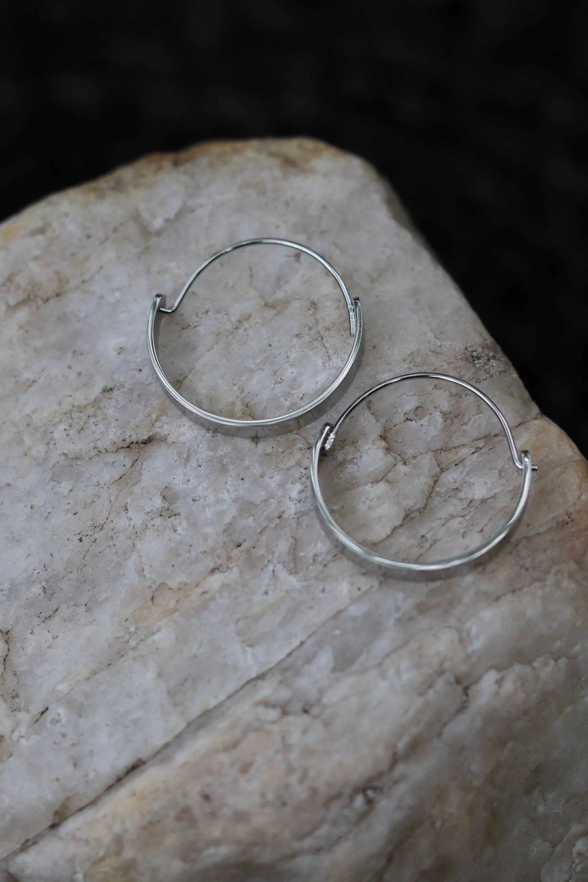 Edge Hoops Earrings - Water Proof (Silver and Gold) Eco My Home  cedarandcypress ecomyhome.store United States