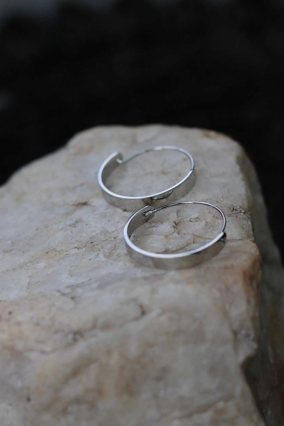 Edge Hoops Earrings - Water Proof (Silver and Gold) Eco My Home  cedarandcypress ecomyhome.store United States