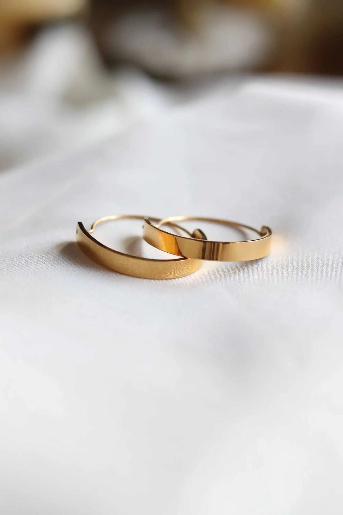 Edge Hoops Earrings - Water Proof (Silver and Gold) Eco My Home  cedarandcypress ecomyhome.store United States