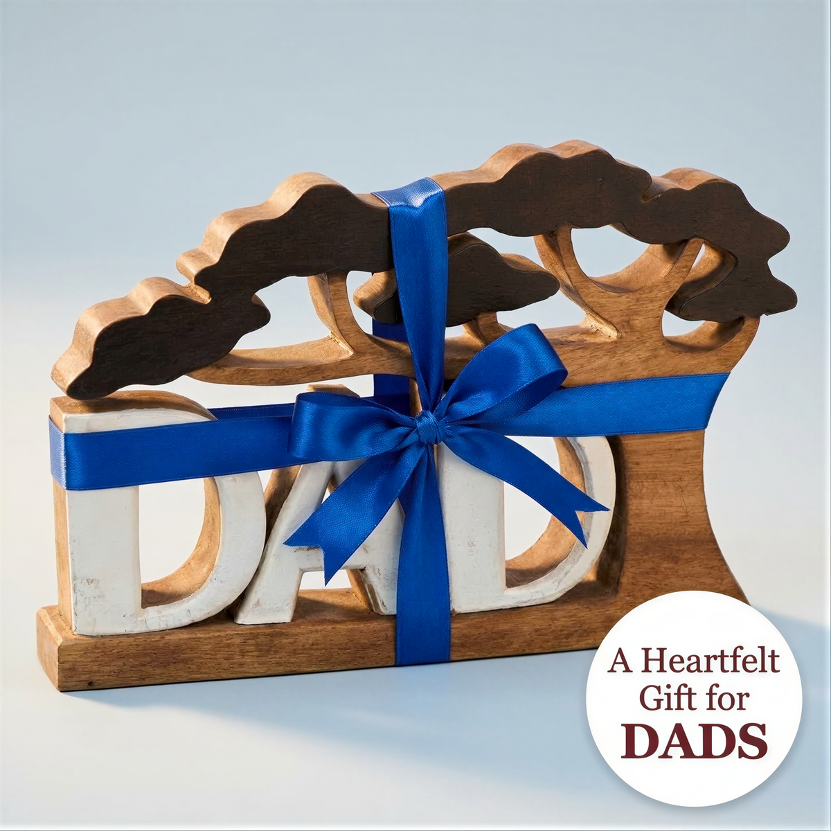 Wooden Dad Sculpture – Proud Dad, Acacia Wood