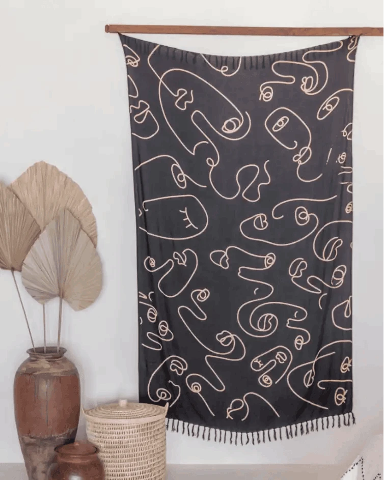 Faces Tapestry Sarong Eco My Home Tapestries Village Thrive ecomyhome.store United States