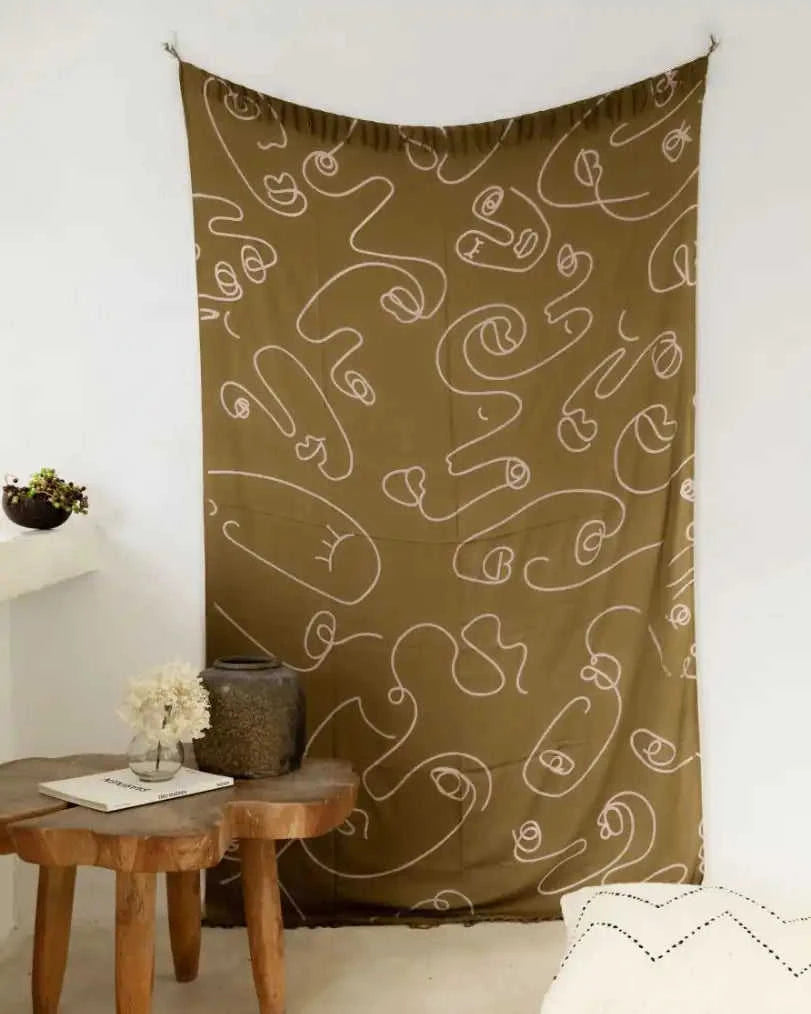 Faces Tapestry Sarong Eco My Home Tapestries Village Thrive ecomyhome.store United States