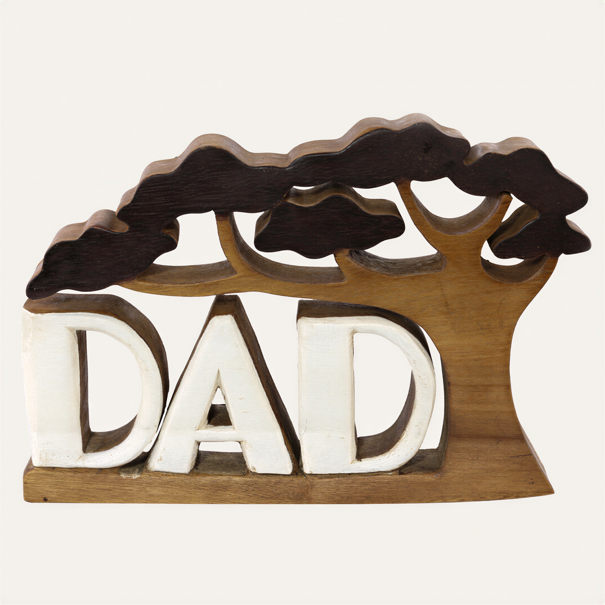 Wooden Dad Sculpture – Proud Dad, Acacia Wood