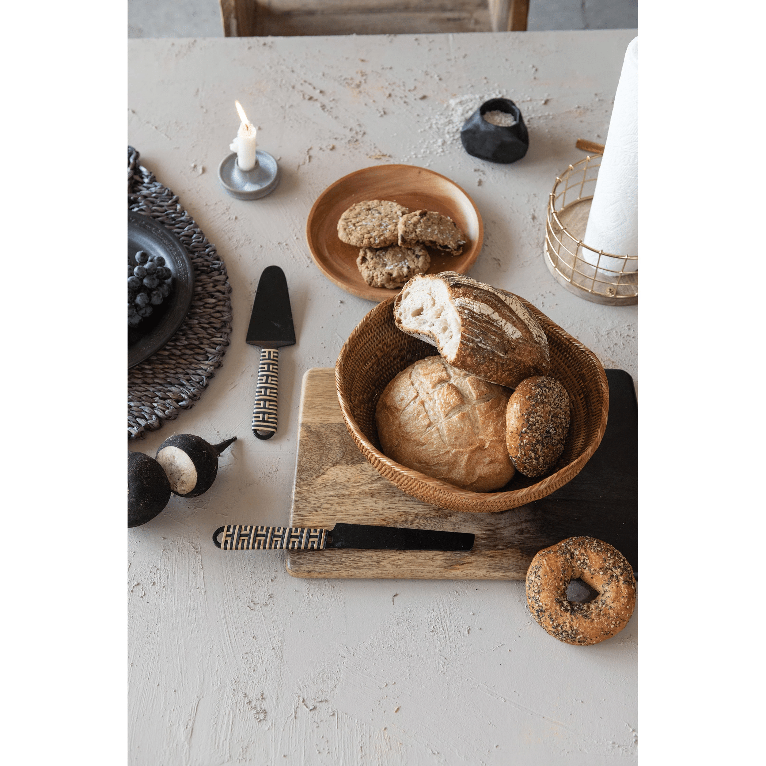 Reactive Glaze Stoneware Taper Candle Holders, Set of 2