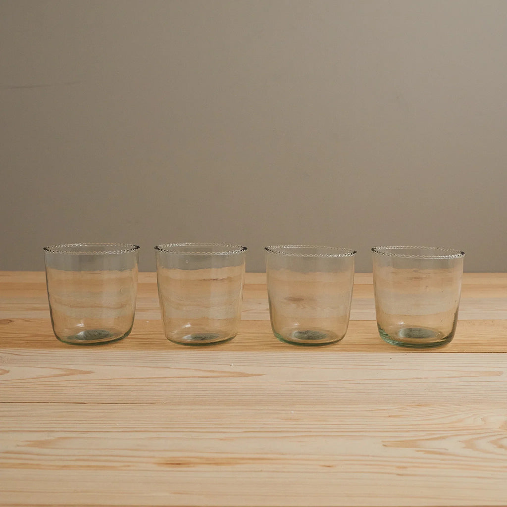 Ruffle Rocks Clear Drinking Glass