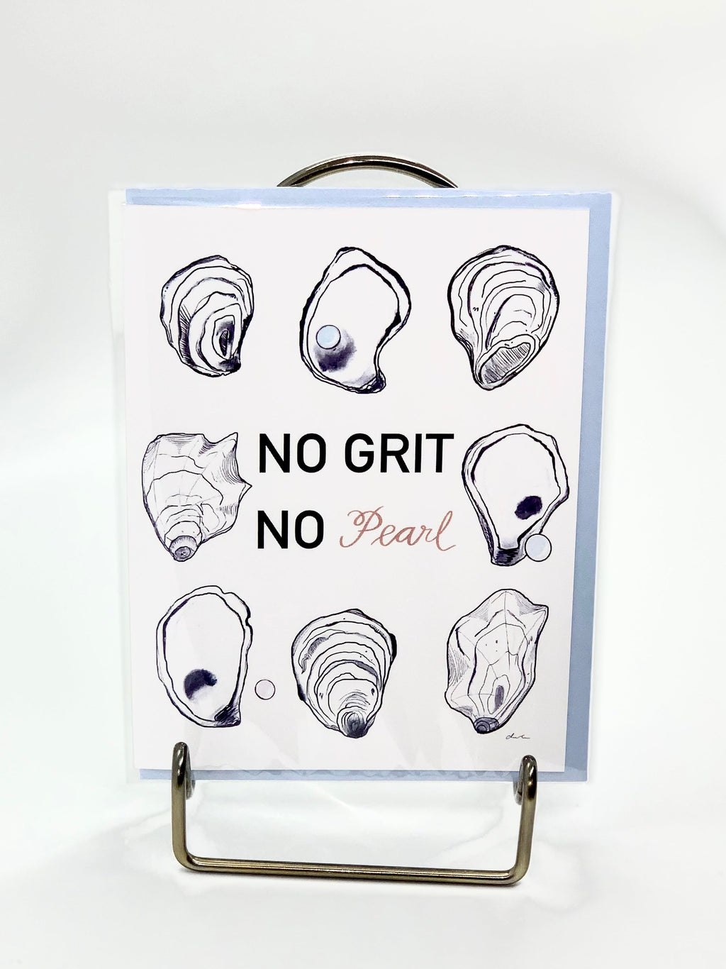 No Grit No Pearl Greeting Card