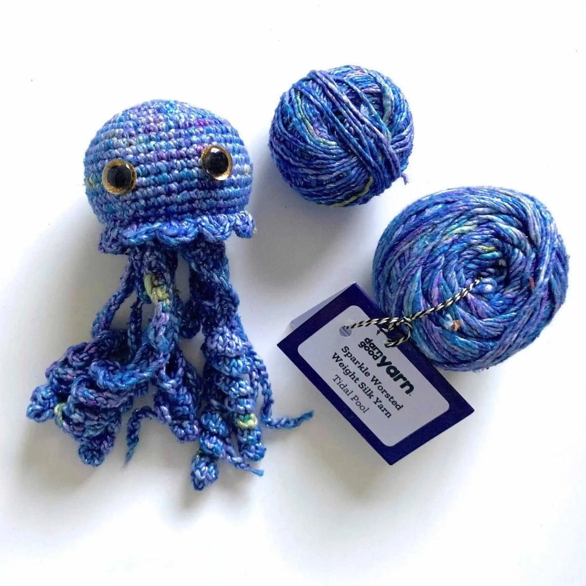 Galaxy Jellyfish Amigurumi - Crochet Pattern Eco My Home Patterns Darn Good Yarn ecomyhome.store United States