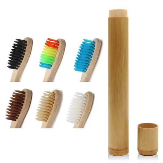 Genkent Bamboo Toothbrush Set with Charcoal Eco My Home  Natural Toothbrush ecomyhome.store United States