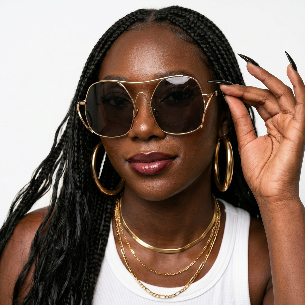 Audacious Metal Oval Sunglasses