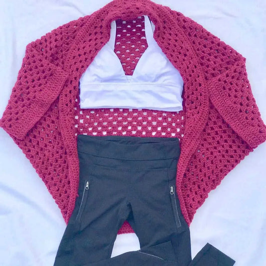 Granny Square Cardi Crochet Kit Eco My Home Kits Darn Good Yarn ecomyhome.store United States