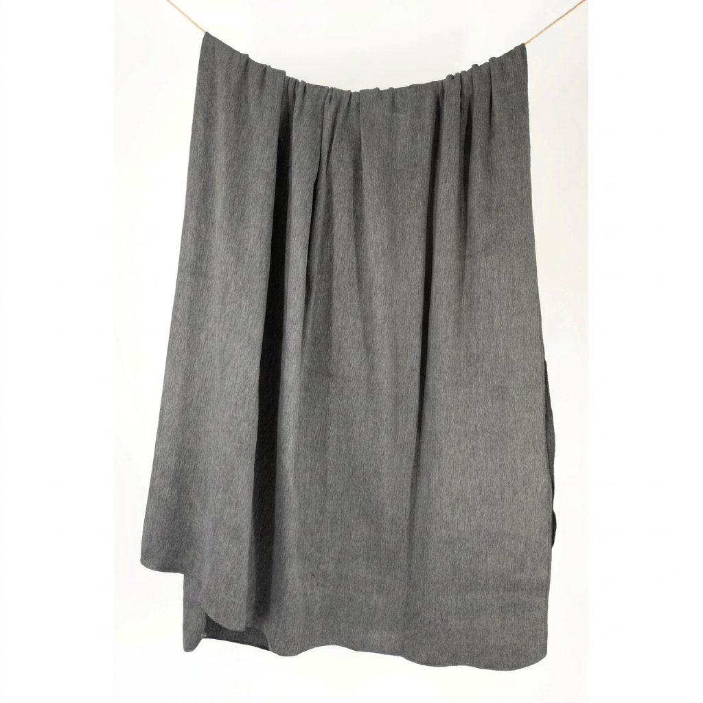 Reversible Handwoven Alpaca Throw Blanket | Storm Gray | Kani Collection