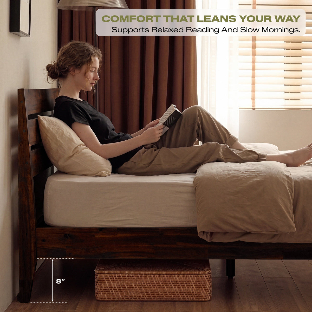 Emery Solid Wood Bed Frame