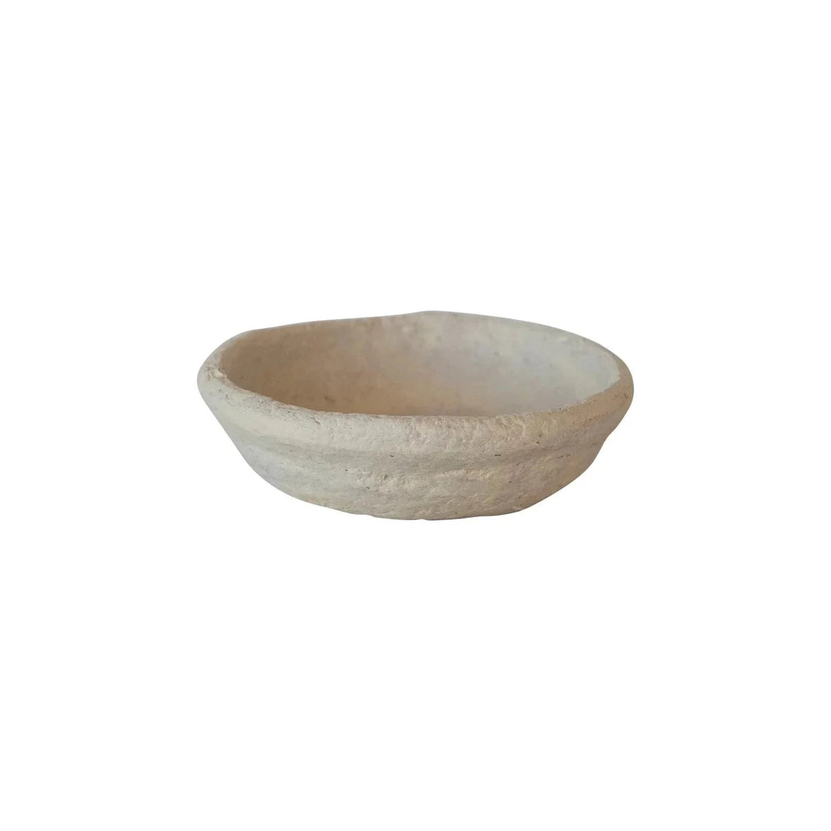 Handmade Paper Mache Small Bowl Eco My Home Decorative Bowls White Cliff Studio ecomyhome.store United States