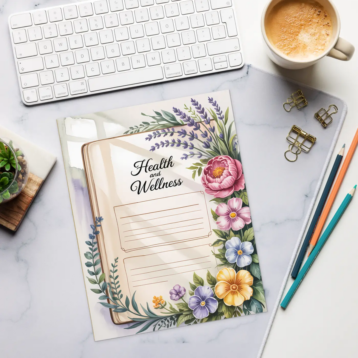 DipaliZ Elegant Floral Notepad Trendy Outfits Planner
