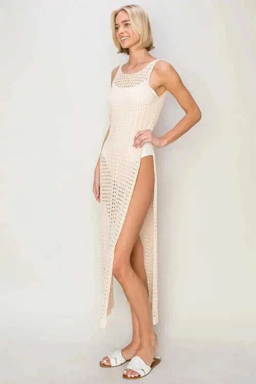 HYFVE Crochet Backless Cover Up Dress Boho Style for Effortless Summer Vibes Eco My Home  Salty Season LLC ecomyhome.store United States