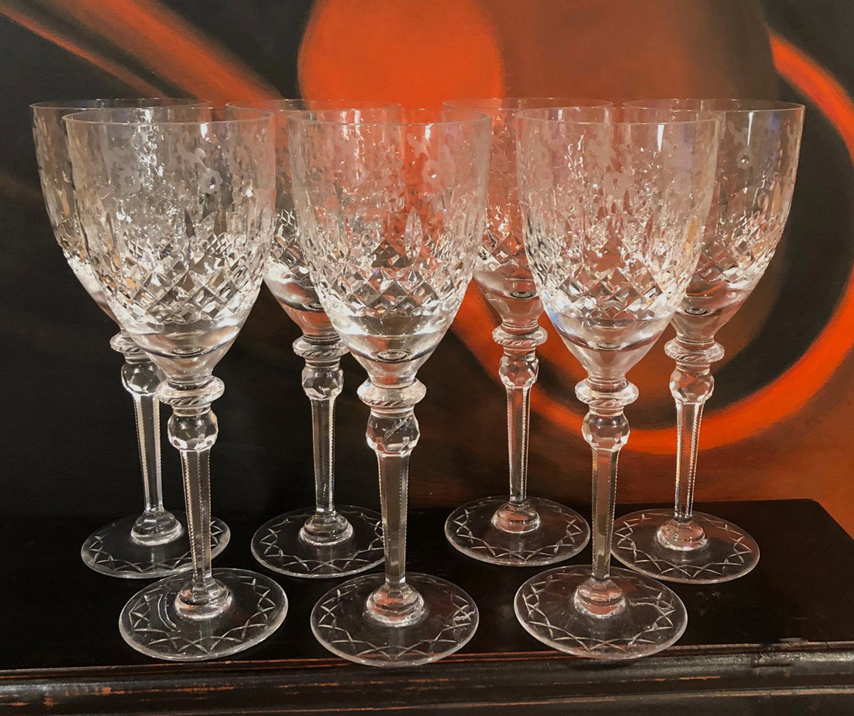 Rogaska Crystal Wine or Water Goblet with Gallia Gold Pattern. Replacements.