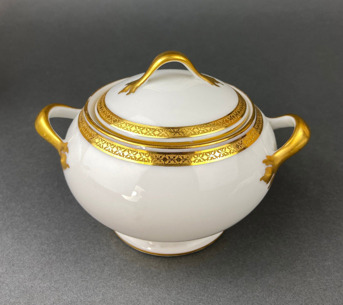 Antique Limoges Porcelain Tea Set, Haviland France, Wedding Band Cups