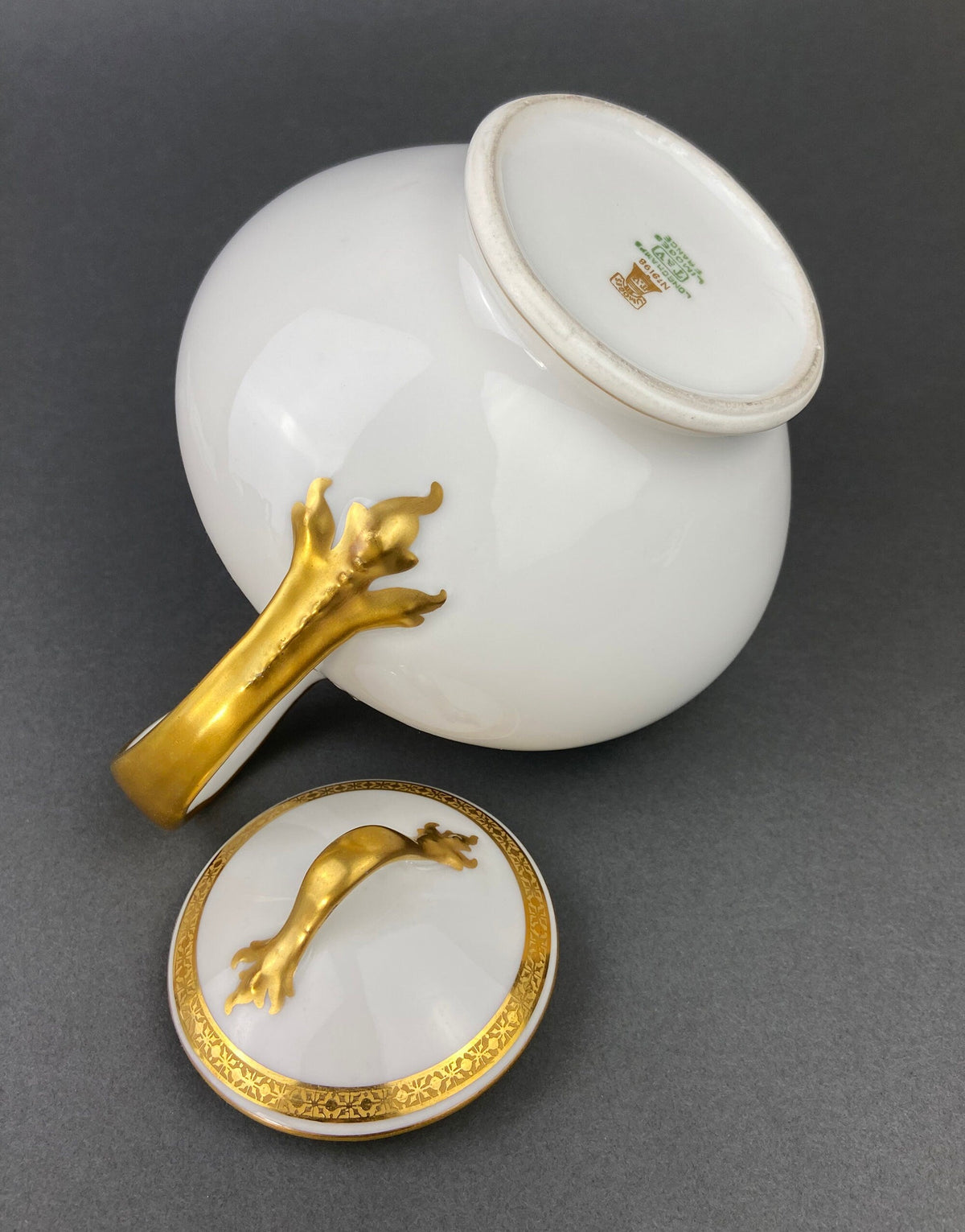 Antique Limoges Porcelain Tea Set, Haviland France, Wedding Band Cups