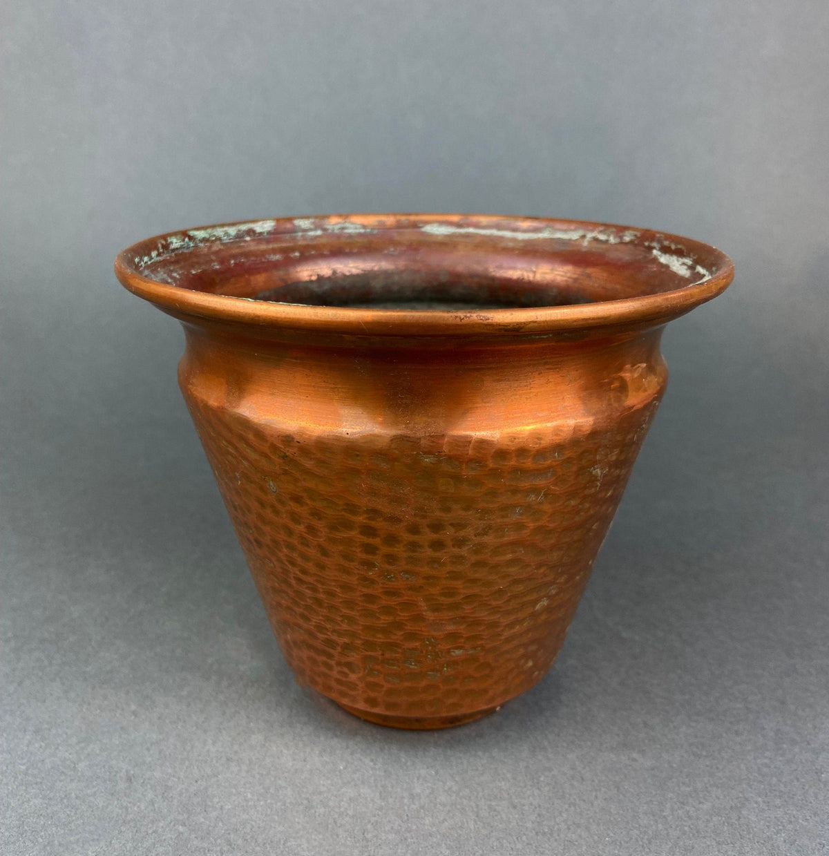 Vintage Copper Hand Hammered Flower Pot