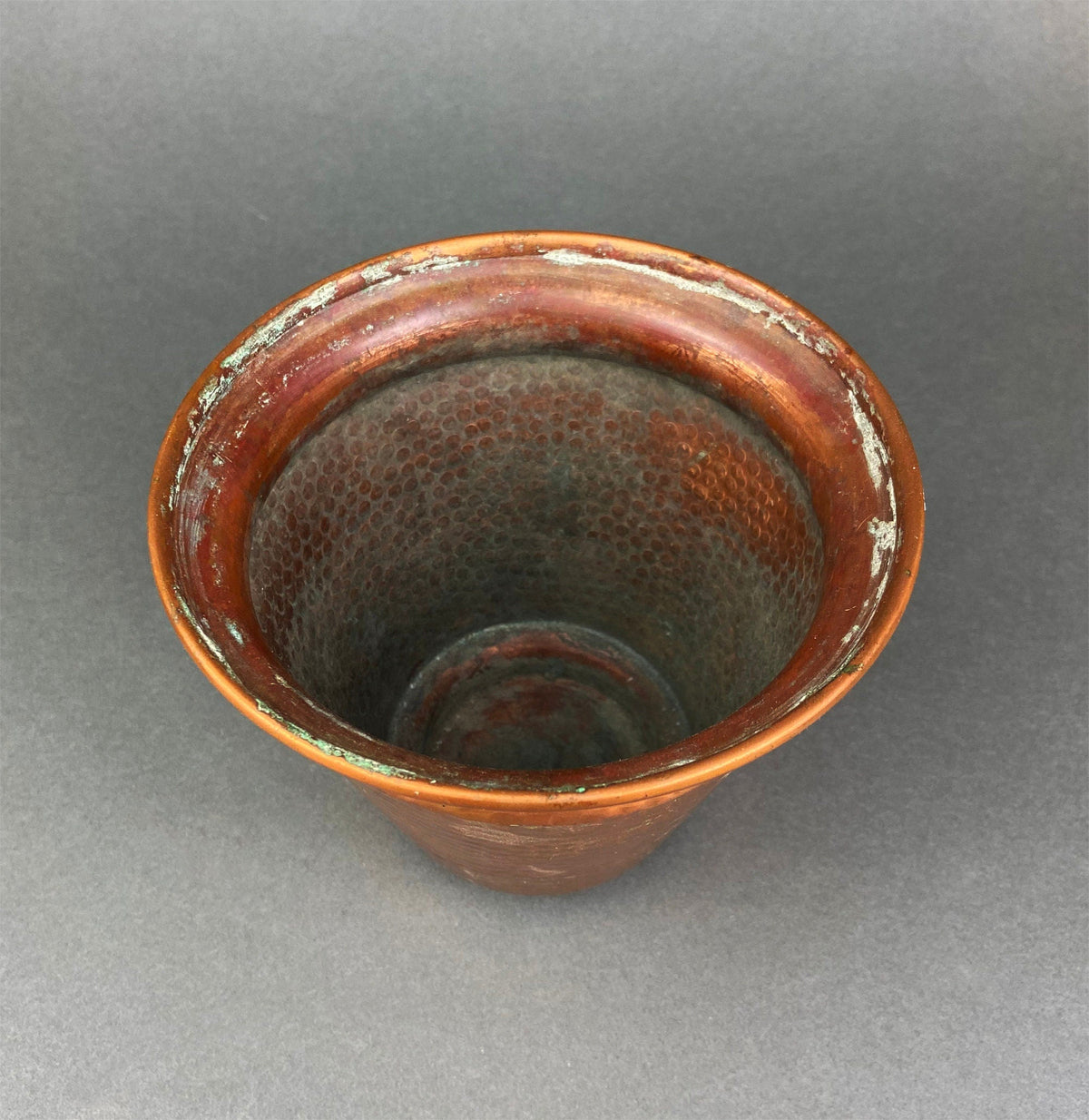 Vintage Copper Hand Hammered Flower Pot