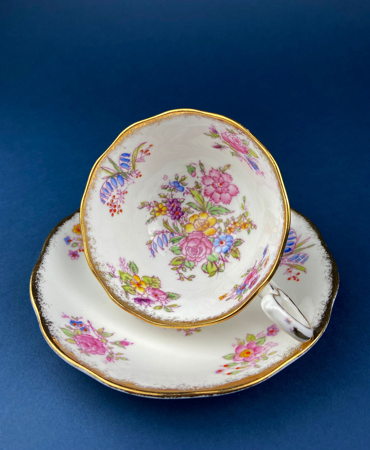 Vintage Royal Albert Tea Cup and Saucer, Flower Garland Crown China