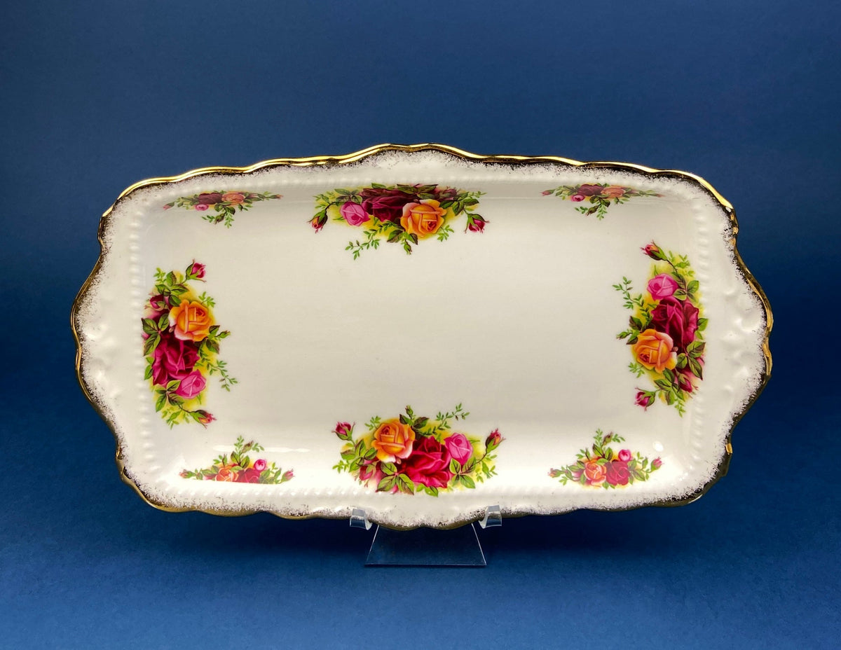 Antique Porcelain Tray for Cosmetics, Perfume, Bath Products, as Breakfast Tray or for Tea Parties. Hand-Painted & Signed by Artist.