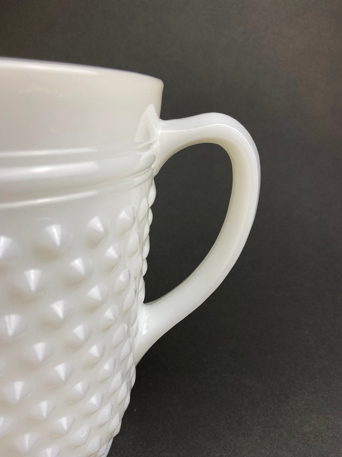 Vintage Hobnail Milk Glass Pitcher, 64 oz
