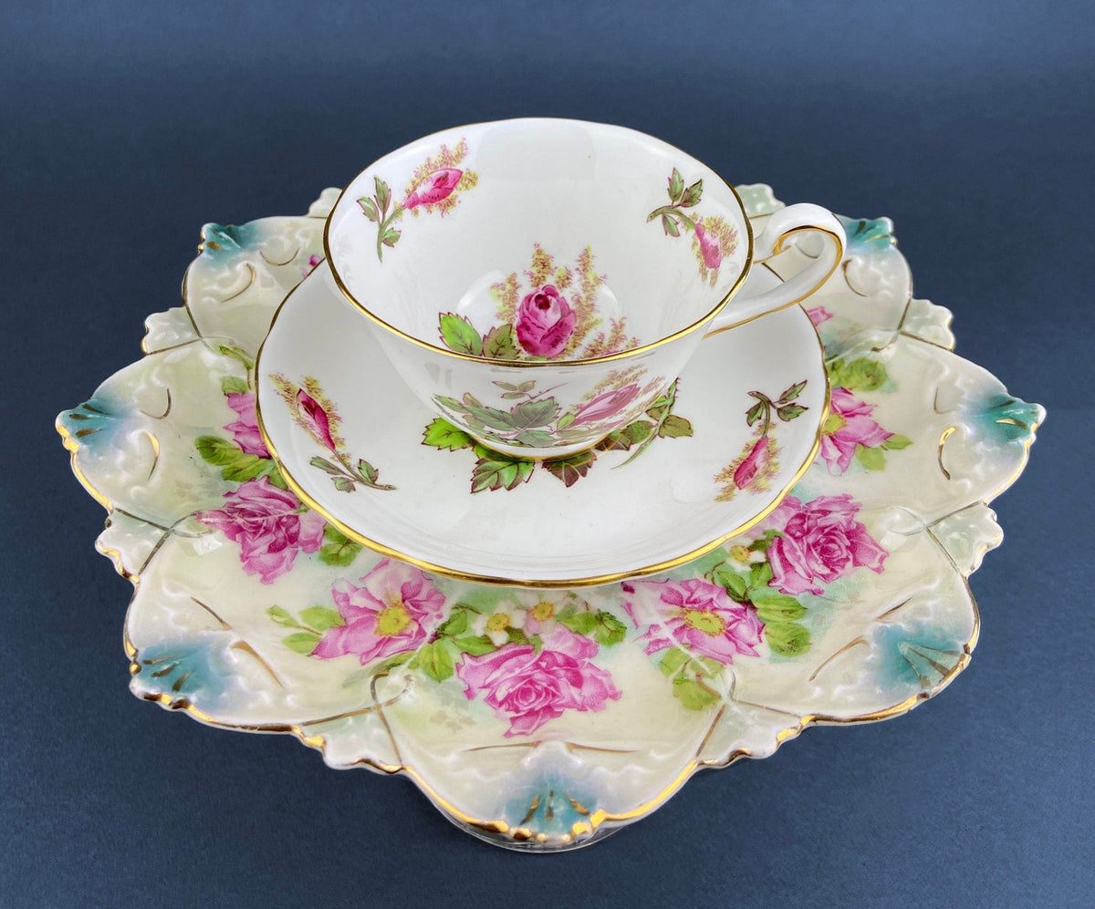 Antique Decorative Plate by Imperial Vienna. Hand Painted Collectable Serving Platter. M.Z. Austria. 1900-1909.