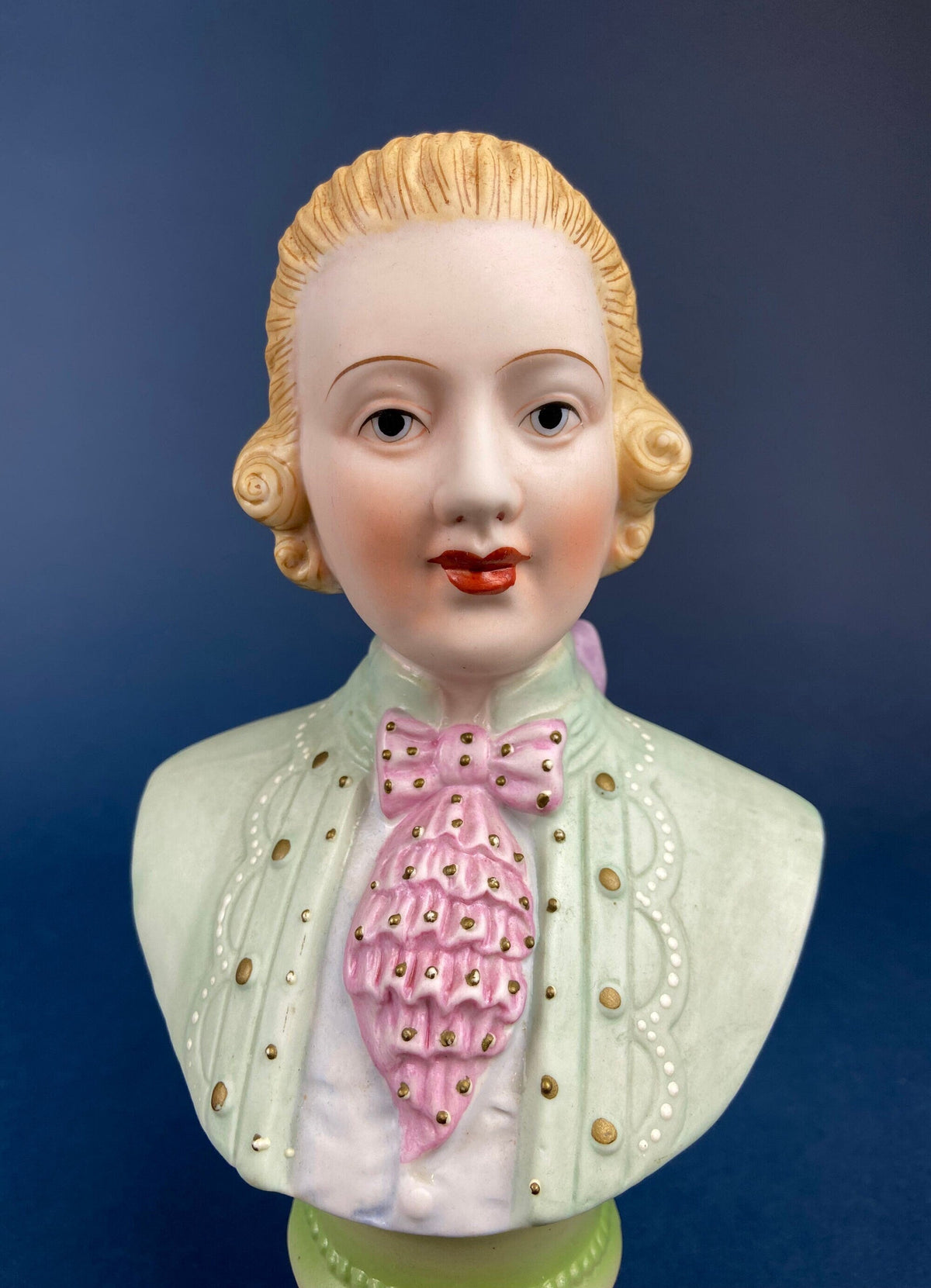 Vintage Blonde Baby Figurine in Top Hat: Royal Crown Planter, Vanity Tray