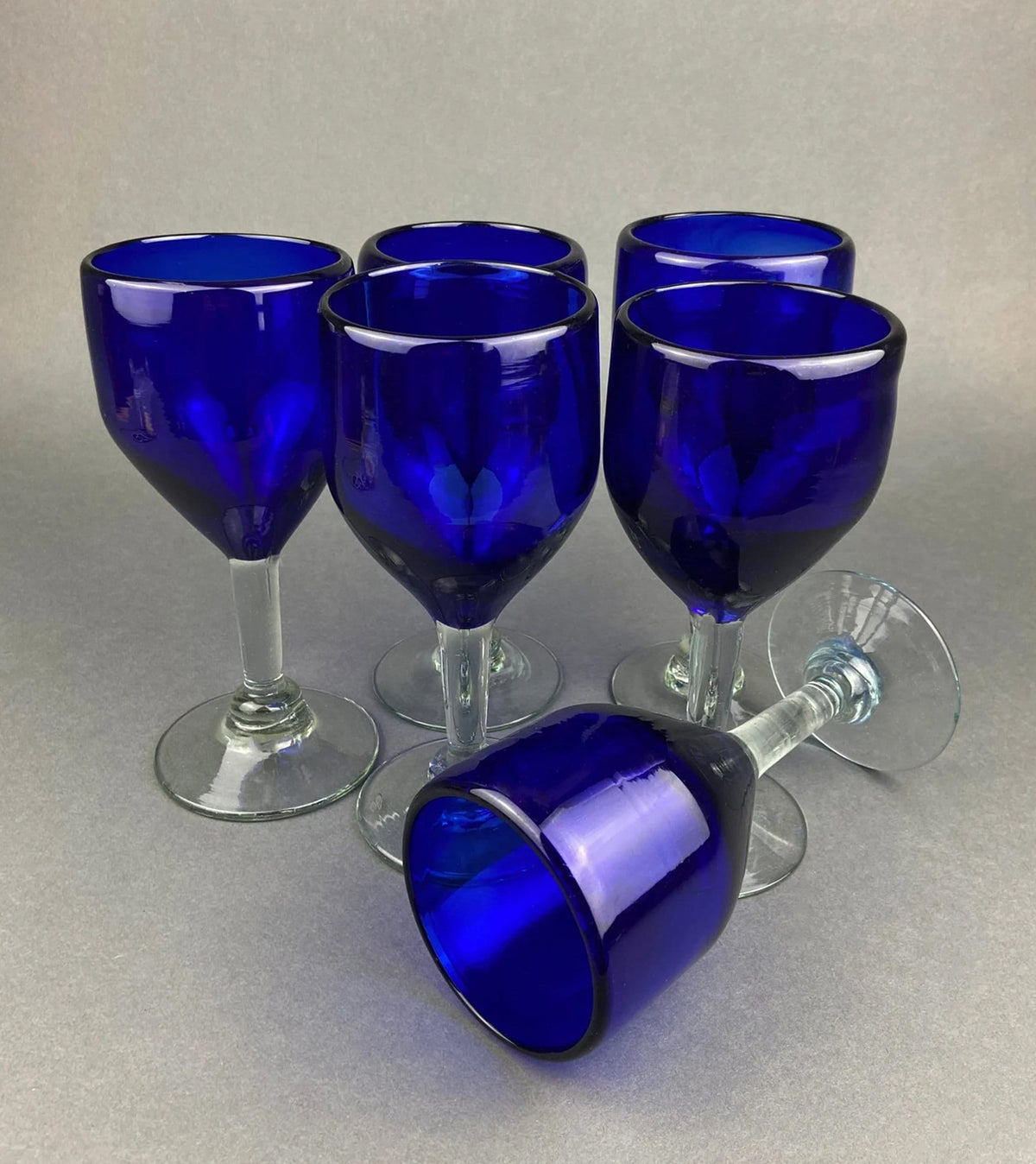 Stunning Green Wine Goblets.  Set of Four Stemware. Dark Green Hand Blown Glasses. Elegant Dining Room Decor. Unique Barware. Wedding Gift.