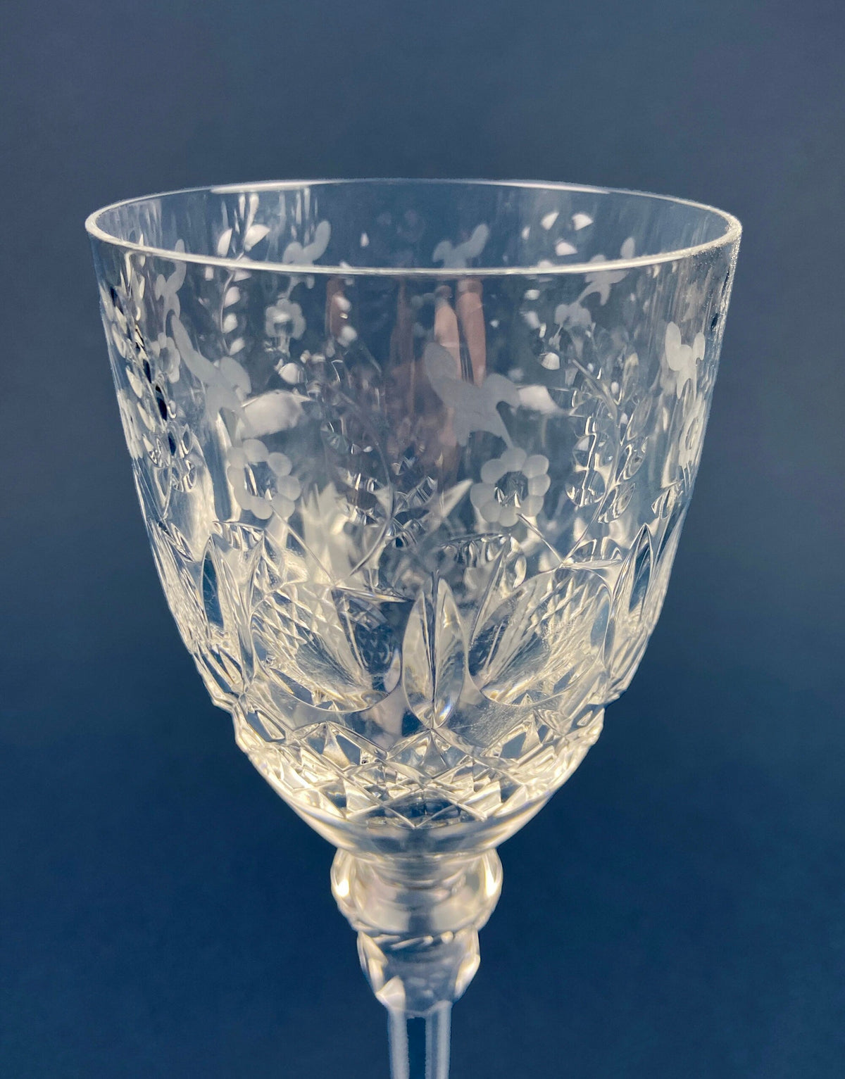 Rogaska Crystal Wine or Water Goblet with Gallia Gold Pattern. Replacements.