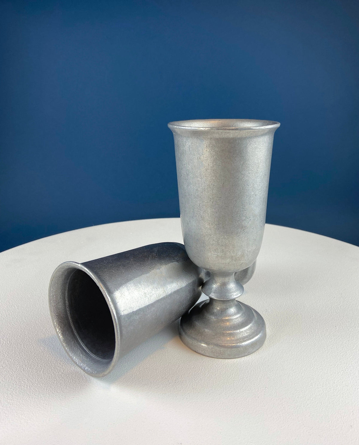 Vintage Pewter Goblet. Tavern RWP USA Barware.  Wilton Collection Wine / Water Goblet.
