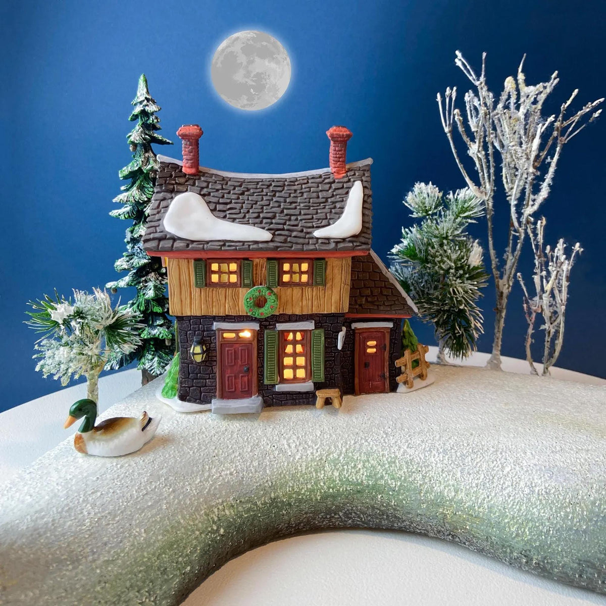 Illuminated Christmas Village T. Puddlewick Spectacle Shop by Dept. 56. Dickens' Village. Seasonal Home Retail Decor. Night Light.