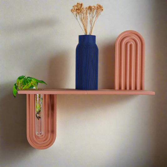 Modern Floating Wall Shelf, Unique Arch Oval Home Decor, 3D Printed Propagation or Reed Diffuser Shelf, Wall Shelf Catchall, Entryway Decor