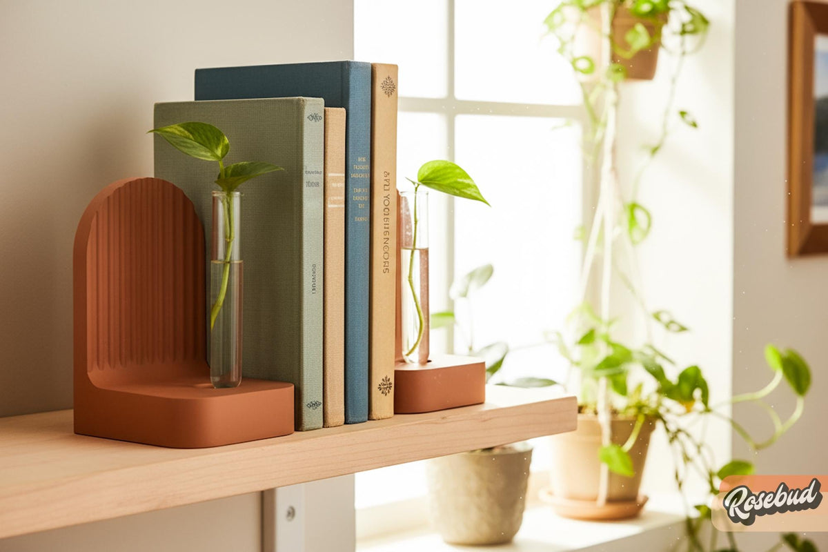 Ribbed Modern Bookend, Book Lover Gift, Bookshelf Decor, Book Club Gifts, Bookish Library Decor, Bookworm, Reading Challenge, Book Nook