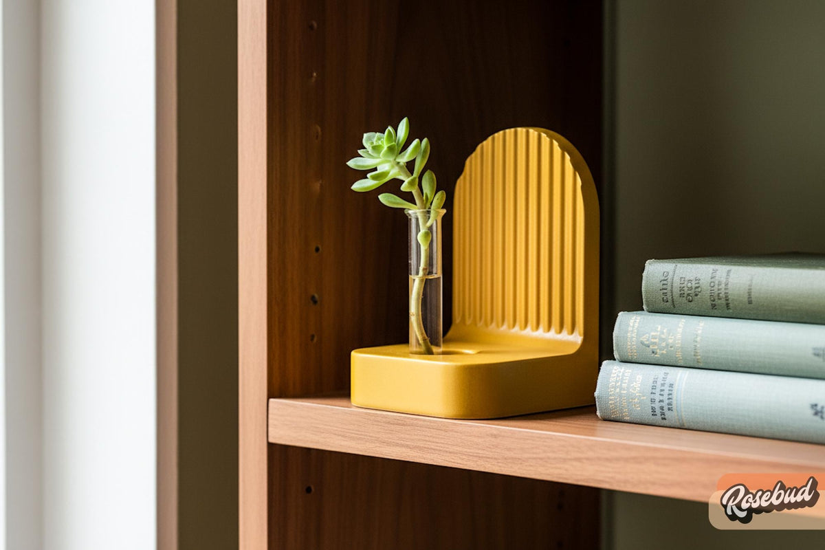 Ribbed Modern Bookend, Book Lover Gift, Bookshelf Decor, Book Club Gifts, Bookish Library Decor, Bookworm, Reading Challenge, Book Nook