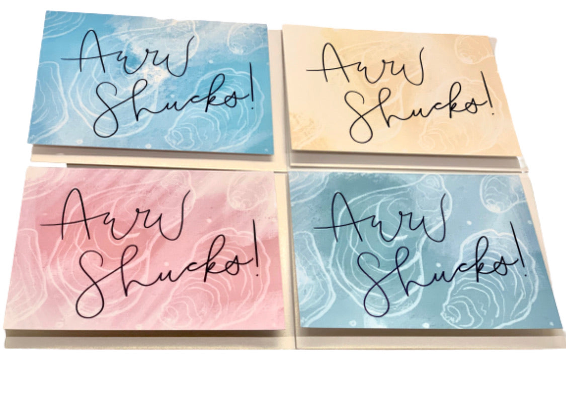 Aww Shucks Multi Colored 4 Pack Cards