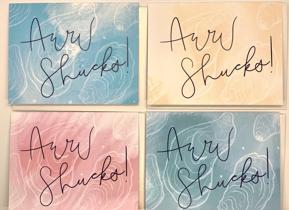 Aww Shucks Multi Colored 4 Pack Cards