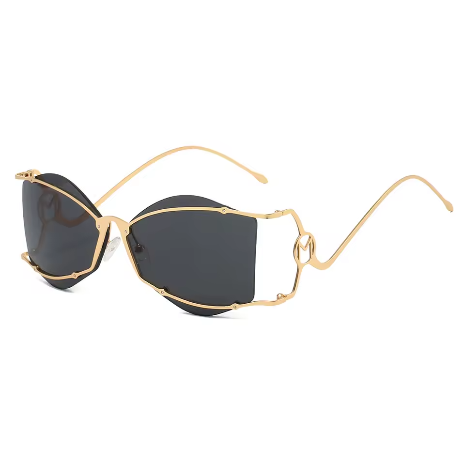 Audacious Gold Frameless Sunglasses