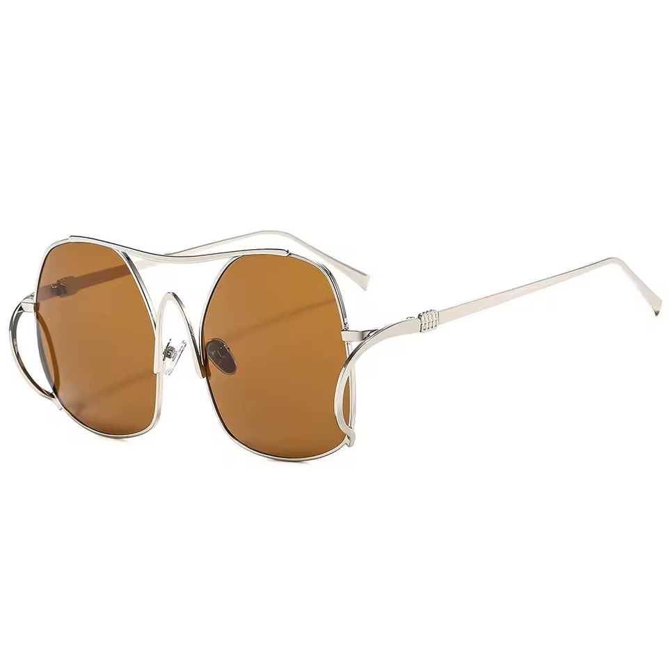 Audacious Metal Oval Sunglasses