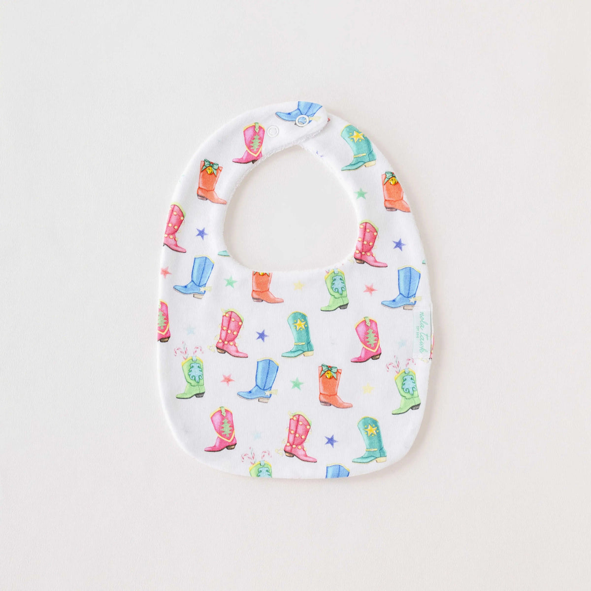 Jingle Boots Organic Cotton Bib Eco My Home Bib Nola Tawk ecomyhome.store United States