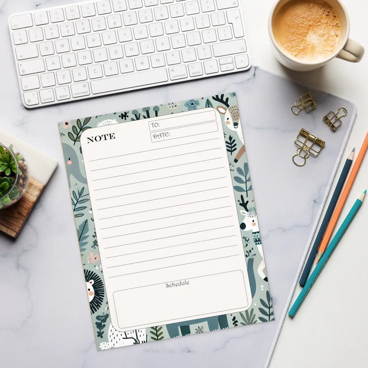 DipaliZ Jungle Animals Daily Planner Fsc Paper 7x9