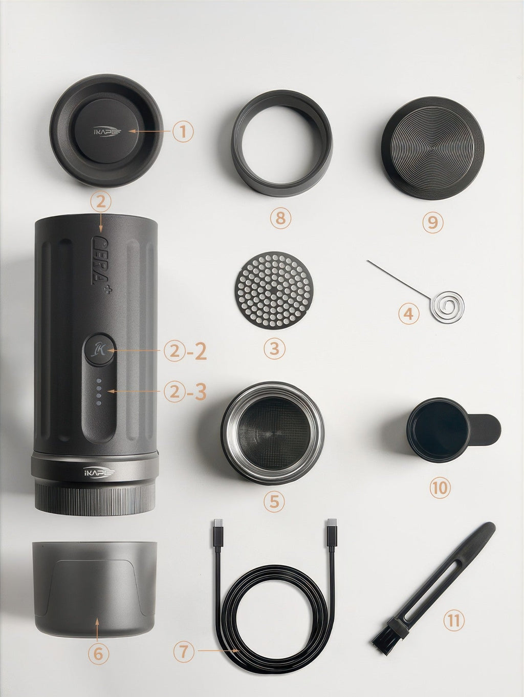 KAPO K2 / K2 Pro Portable Espresso Machine (51mm & 58mm)