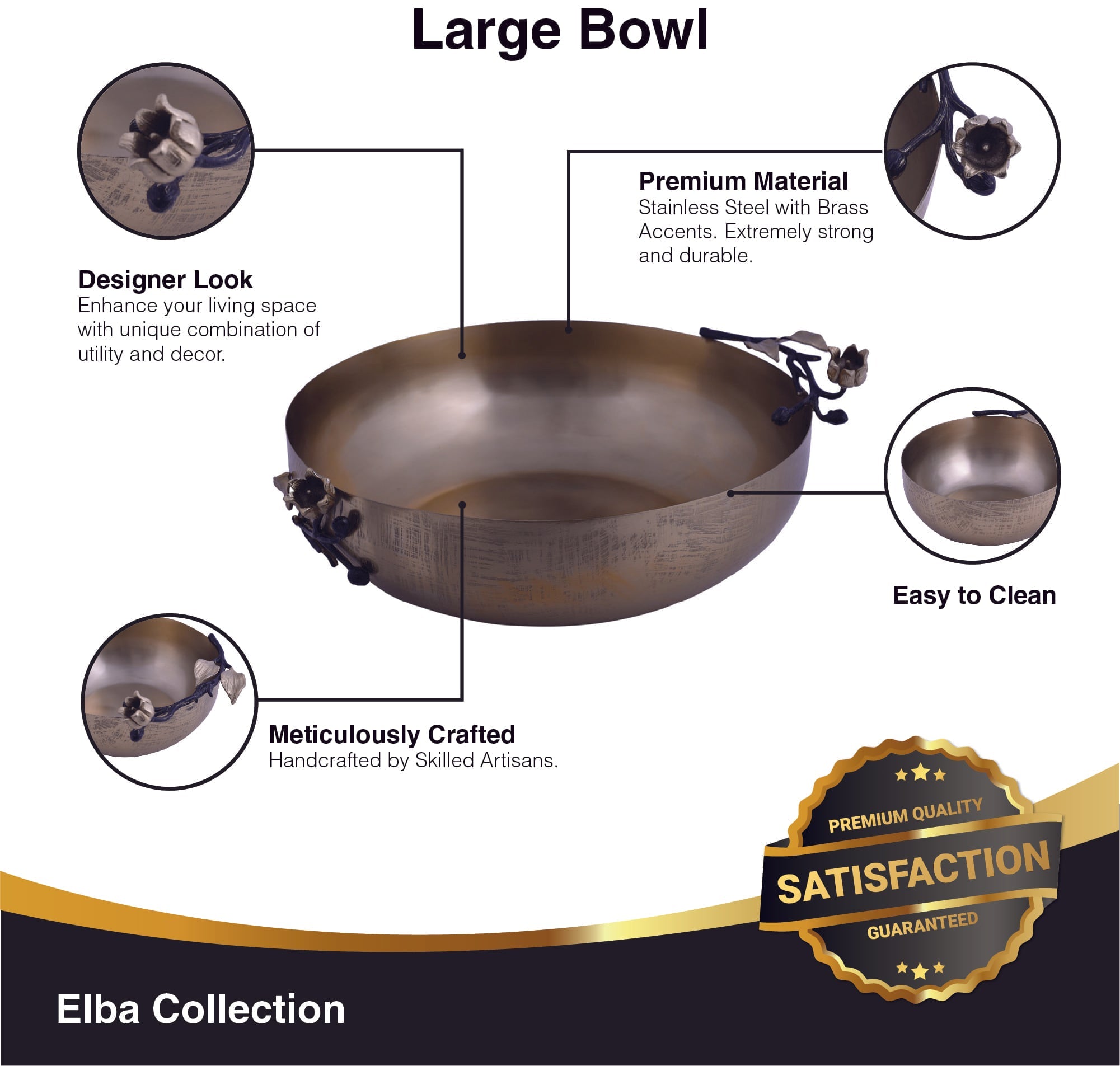 Gold Serving Bowls - Small and Large