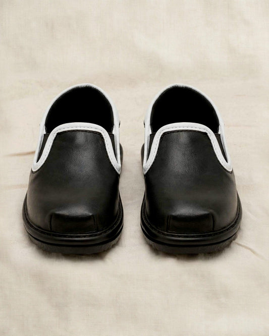 Kids Black Slip-On Dress Shoes – Vegan Leather Toddler Formal Shoes